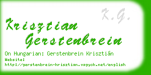 krisztian gerstenbrein business card